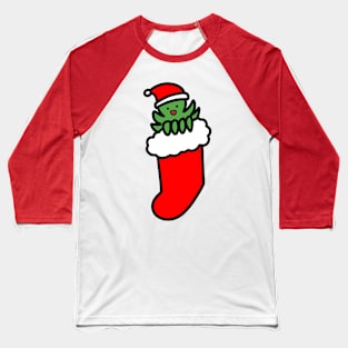 Christmas Stocking Octopus Baseball T-Shirt